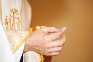 Catholic, communion, bread and wine