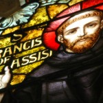 stained glass window of st francis