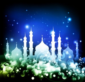 Muslim mosque vector