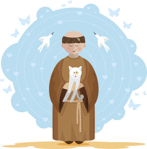 St. Francis of Assisi is the Catholic patron saint of animals.