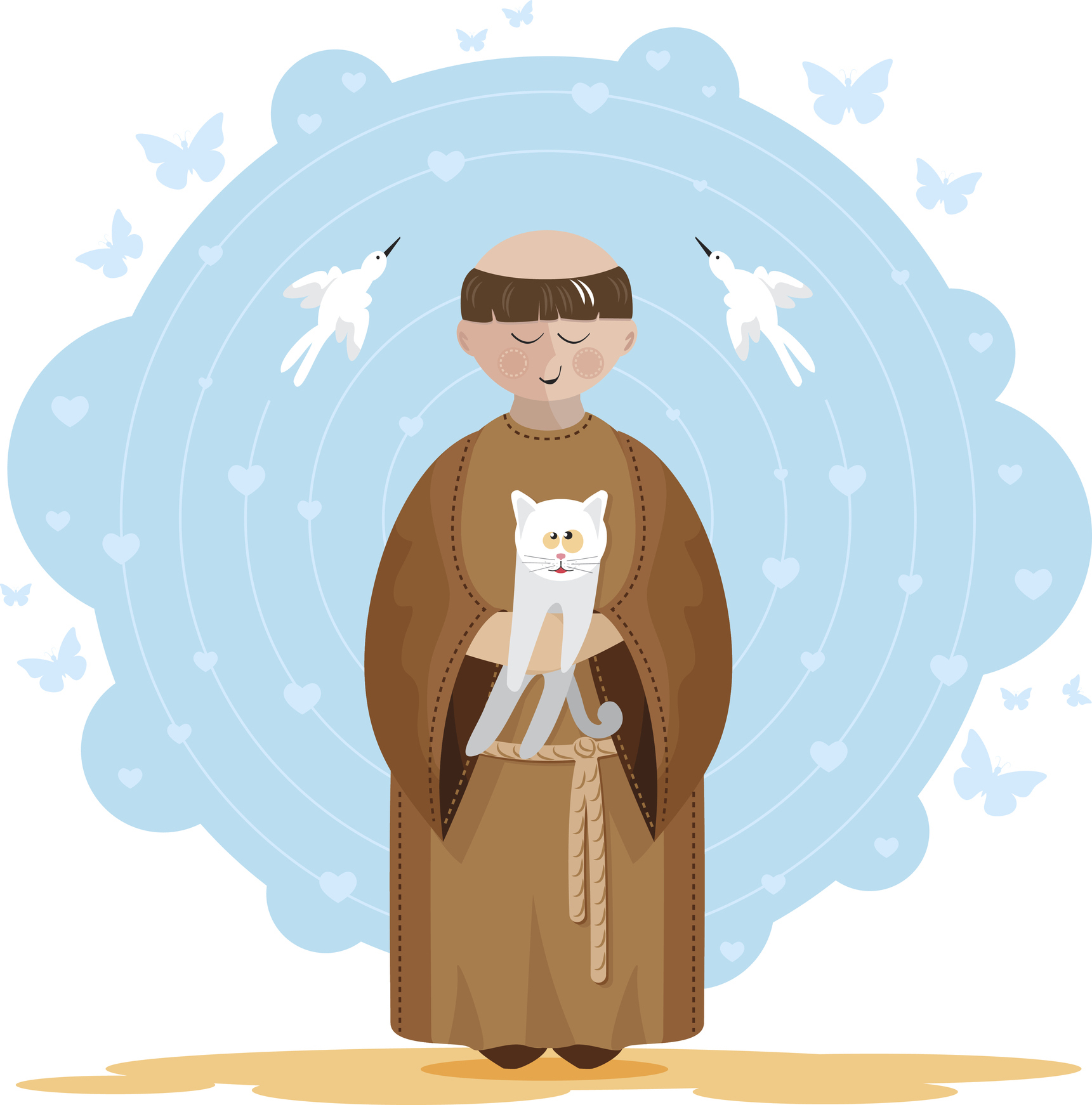 St. Francis of Assisi is the Catholic patron saint of animals. 