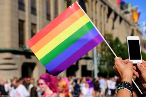 Pride flag and LGBT History Month