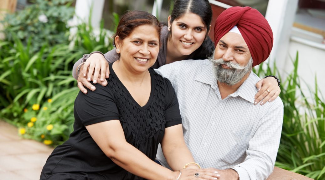 Happy sikh family