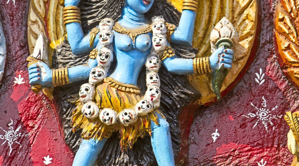 Additional arms of the Hindu goddess Kali help to represent her many facets as destroyer and life-giver.