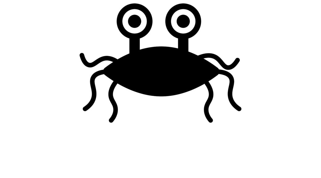 A graphical depiction of the Flying Spaghetti Monster.