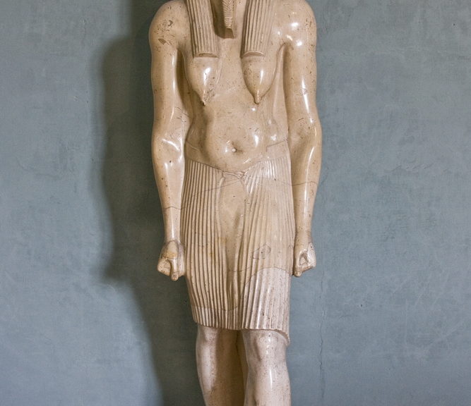 An image of Hapi, a portly god who also had large breasts and sported the same false beard as the pharaohs.