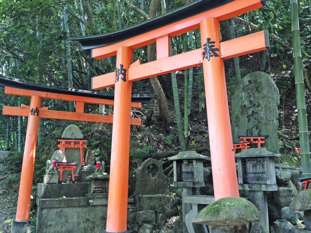 The first structure you’ll encounter on a trip to a Shinto shrine is the  torii, a tall red gate at the shrine compound’s entrance. 