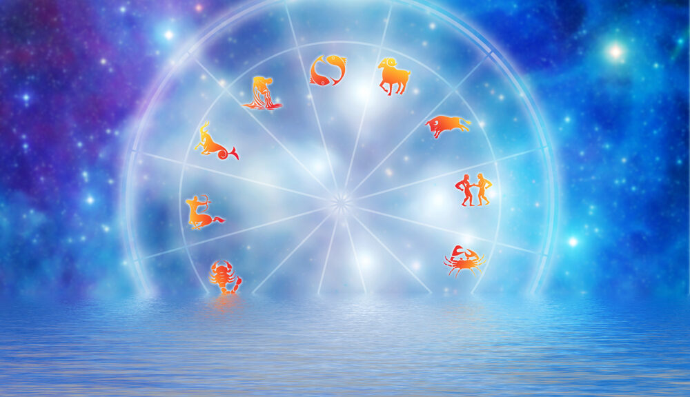 An artist's depiction of the zodiac's rising signs.