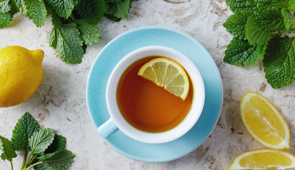 A picture showcasing some of the common herbs of summertime: lemon and mint.