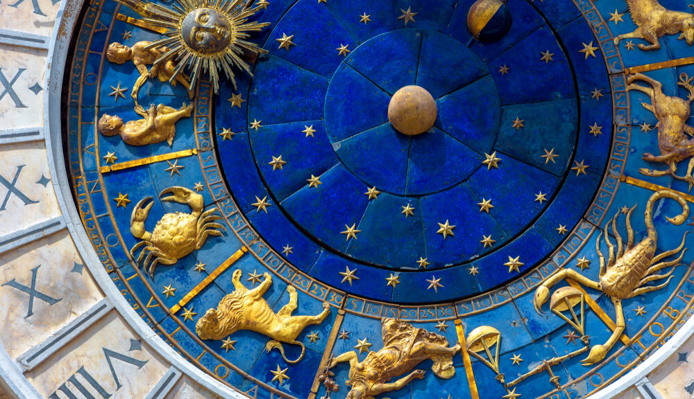Blue Astrological Calendar