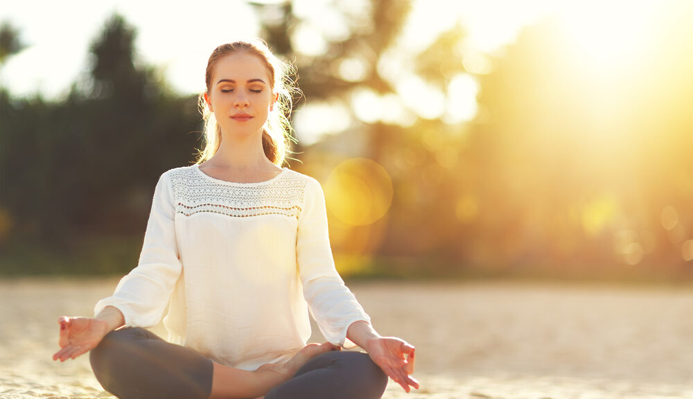 woman in meditation