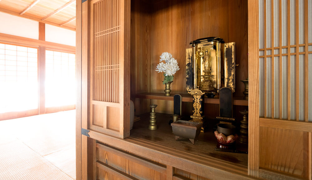 home altar in Japanese house