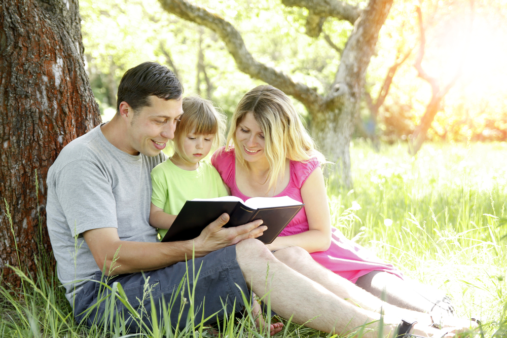 Reading and spending time together are great spiritual activities for your family to engage in.